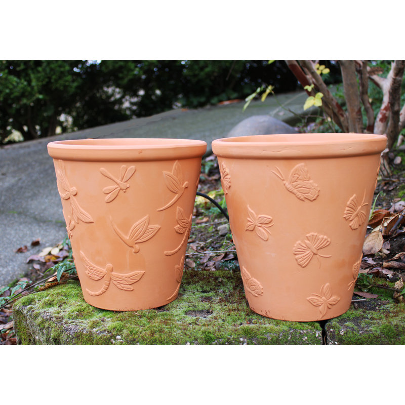 Rosalind Wheeler Pot de fleurs en terre cuite naturel Bryanna et